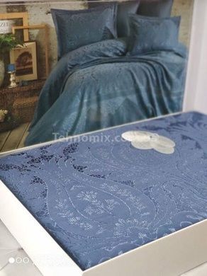Покривало із наволочками Dantela vita Hazel indigo 260х260см Жаккард