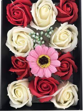 Подарочный набор роз из мыла с Мишкой XY19-79 + Подарок