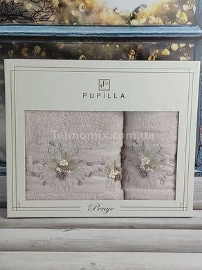 Полотенца Pupilla Elanur Ramaska pudra Пенье набор 2шт
