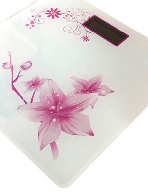Ваги підлогові Domotec YZ-1604 рожева квітка