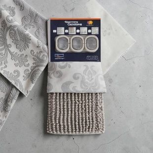 Комплект для ванної 2в1 шторка для душу 180*180см + килимок 40*60см Shower curtain W-6 Сірий