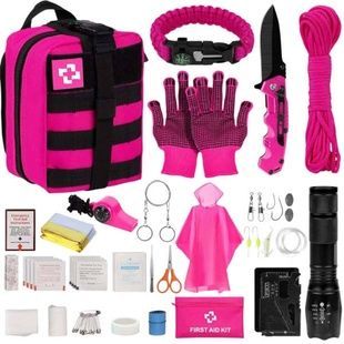 Набор для выживания 65 предметов Molle Pink Розовый