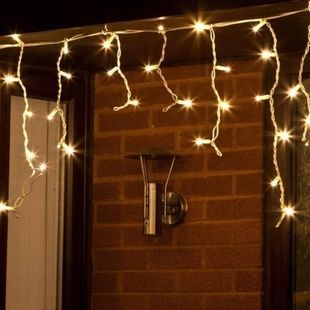 Гірлянда вулична бахрома 3m 120LED Тепле біле світло