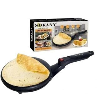 Млинниця електрична з антипригарним покриттям Sokany SK-5208 Чорна