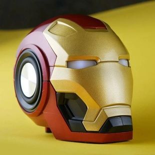 Колонка акумуляторна портативна Bluetooth USB IRON MAN Червона