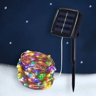 Гірлянда Крапля роси RGB із сонячною панеллю 10м 100led SFK-15