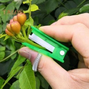 Нож для прищипывания и обрезки садовый миниатюрный на палец Салатовый