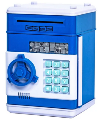 Електронна скарбничка з кодовим замком Mony Safee Блакитно-біла