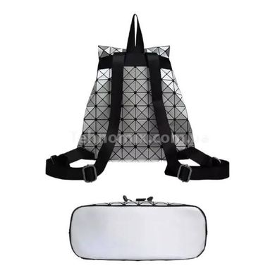 Жіноча сумка-рюкзак геометричний Bao Bao Issey Miyake Сірий
