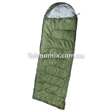 Спальний мішок, туристичний з односторонньою блискавкою (А11) 190 х 70см Зелений