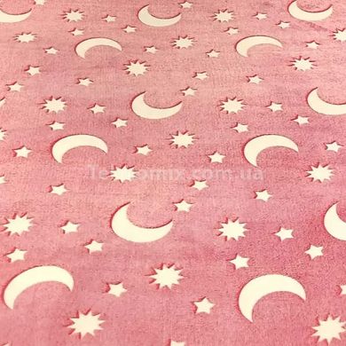Дитяча флуоресцентна ковдра Зірки Magic Blanket 100Х150 Рожева
