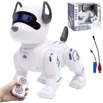 Интерактивный робот питомец Собака с пультом JZJ Intelligent Stunts Dog Белый