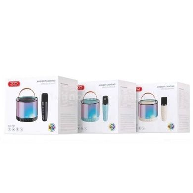 Портативная колонка с микрофоном XO F47 Aurora Atmosphere Light Bluetooth Audio Голубая