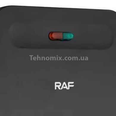 Гриль електричний притискний з антипригарним покриттям 850Вт R.581T RAF Чорний із сірим