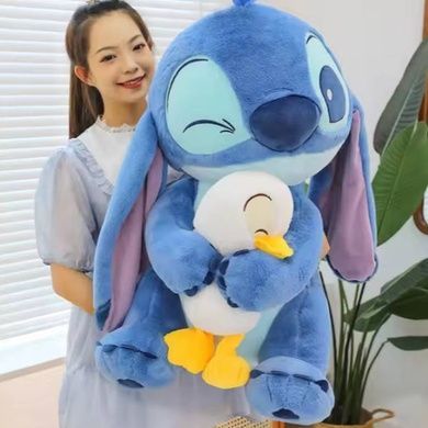 Игрушка мягкая Стич с утенком 25см 323058