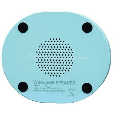 Портативная колонка с микрофоном XO F47 Aurora Atmosphere Light Bluetooth Audio Голубая