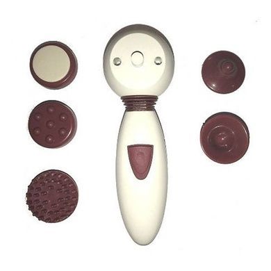 Ручной массажер для лица и тела Beauty Massager HK208 5 насадок Цвет в ассортименте