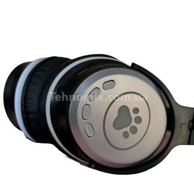 Беспроводные Bluetooth наушники с кошачьими ушками LED SP-25 Черные
