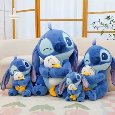 Игрушка мягкая Стич с утенком 25см 323058