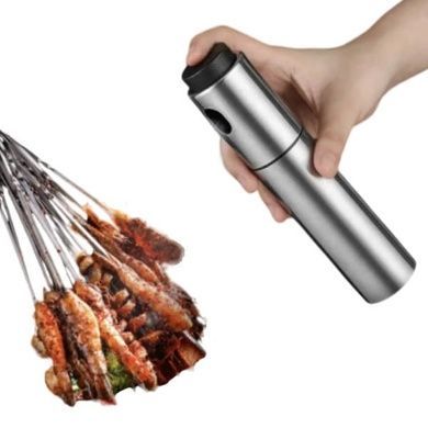 Бутылочка-спрей для масла и уксуса металлическая Kitchen Sprayer Серый
