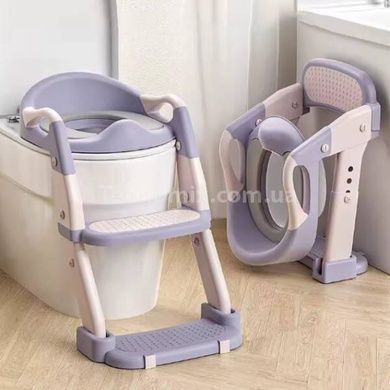 Детское сидение на унитаз со ступеньками Babycare Фиолетовое