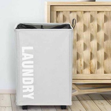 Кошик для білизни тканинний з ручками Rolling Bag Сірий