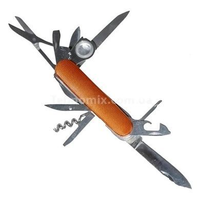 Ніж багатофункціональний туристичний мультитул 17в1 9см Traveler K5017ALL Black/Red/Blue/Orange/Green