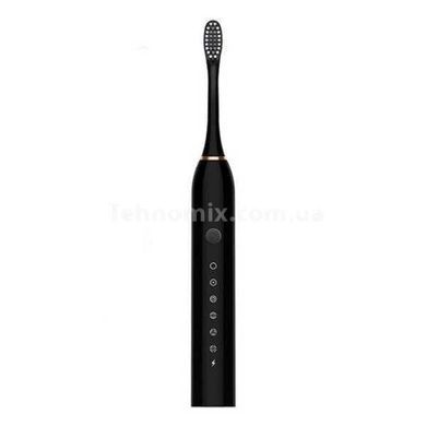 Зубная щетка электрическая 4 насадки SONIC TOOTHBRUSH X-3 Черная