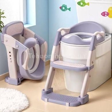 Детское сидение на унитаз со ступеньками Babycare Фиолетовое