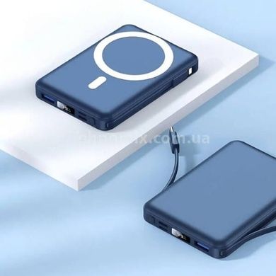 Power Bank з функцією бездротової зарядки та кабелями 10000mAh 20W 5V/3A KT-D011 Синій