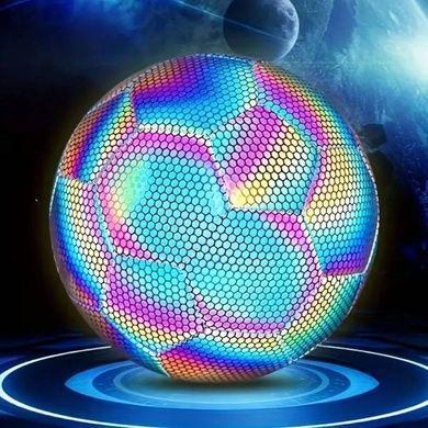М'яч футбольний голографічний зі світловідбивним ефектом BRIGHT BALL Мультиколор