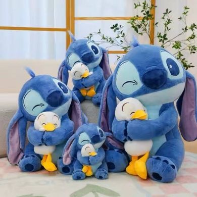 Игрушка мягкая Стич с утенком 25см 323058