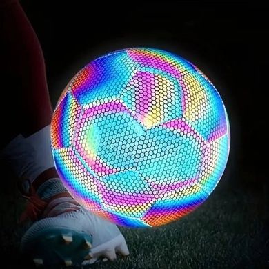 М'яч футбольний голографічний зі світловідбивним ефектом BRIGHT BALL Мультиколор