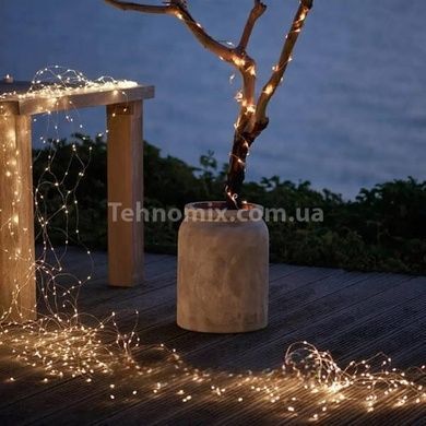 Гирлянда конский хвост роса 20 нитей 5м 1000LED USB Теплый свет