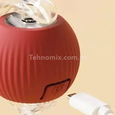 Игрушка для котов интерактивная Мячик с хвостом движущийся Cat toy ball Красный
