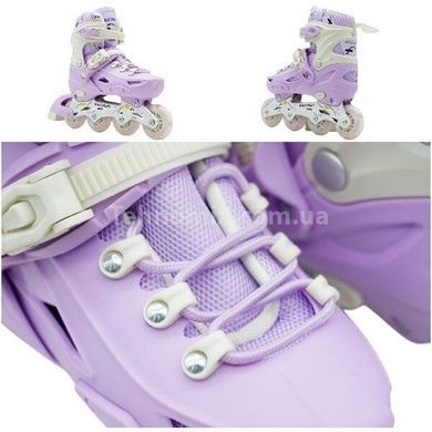 Ролики детские раздвижные размер 29-33 Scale Sports Purple LF 605 Сиреневые с белым