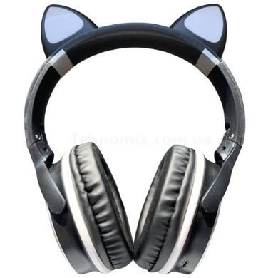 Беспроводные Bluetooth наушники с кошачьими ушками LED SP-25 Черные