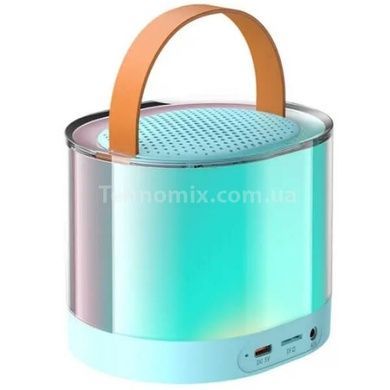 Портативная колонка с микрофоном XO F47 Aurora Atmosphere Light Bluetooth Audio Голубая