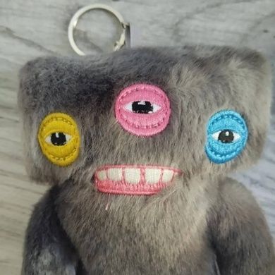 Іграшка-брелок Fuggler Wide Eyed Weirdo 13см Чорний з 3 очима