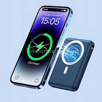 Power Bank з функцією бездротової зарядки та кабелями 10000mAh 20W 5V/3A KT-D011 Синій