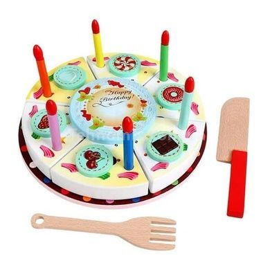 Игрушка Торт на липучке с декором и приборами DIY Bithday cake