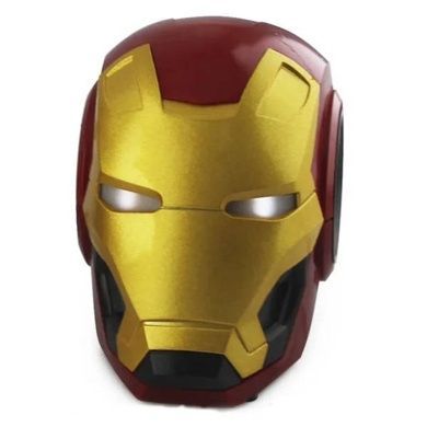 Колонка акумуляторна портативна Bluetooth USB IRON MAN Червона