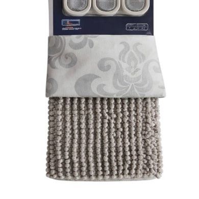 Комплект для ванної 2в1 шторка для душу 180*180см + килимок 40*60см Shower curtain W-6 Сірий