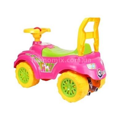 Толокар Принцесса детский четырехколесный Technok Toy 6689 Розовый с желтым