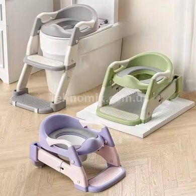Детское сидение на унитаз со ступеньками Babycare Фиолетовое