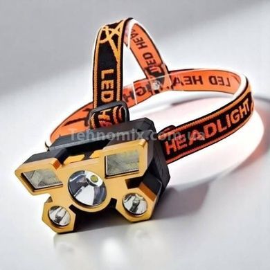 Ліхтар налобний з вбудованим акумулятором 18650HEAD LIGHT 5-5 Золото