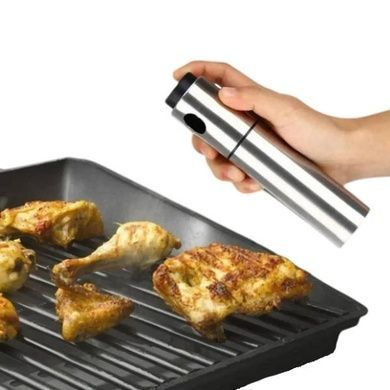Бутылочка-спрей для масла и уксуса металлическая Kitchen Sprayer Серый