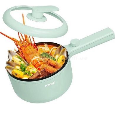 Кастрюля электрическая 1,5л 20см 600Вт 220V Electric Cooking Pot Зеленая