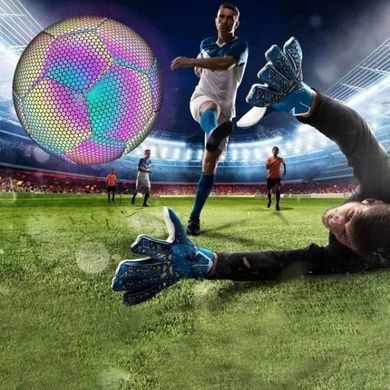 М'яч футбольний голографічний зі світловідбивним ефектом BRIGHT BALL Мультиколор