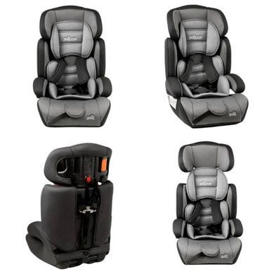 Дитяче автокрісло універсальне від 9-36кг з бустером I/II/III група JOY 55890-GL Чорне з сірим